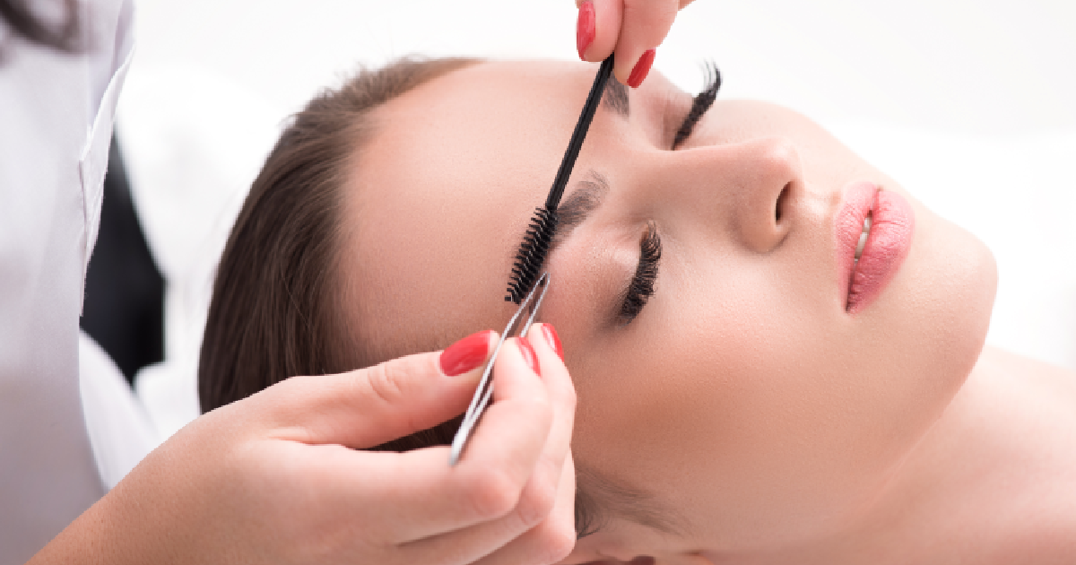 Women remove hair on brows in Minot ND